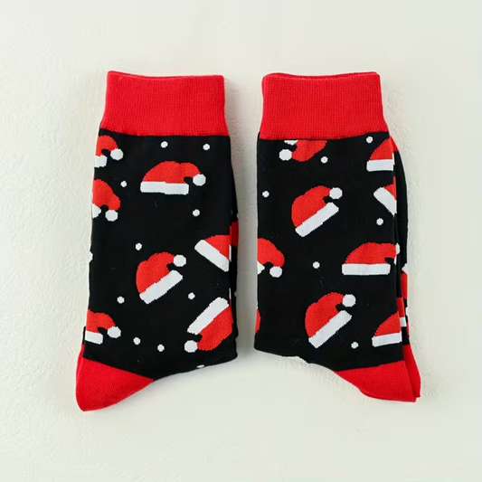 Santa Hat Pattern Socks