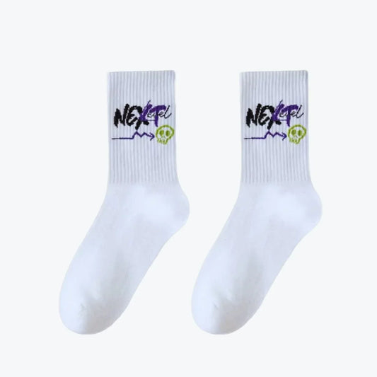White socks with 'NEXT' branding