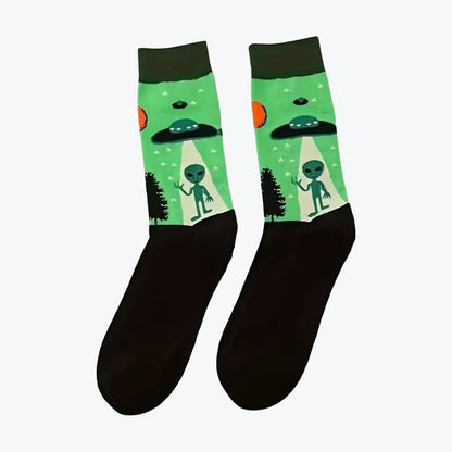 Alien Mid-Calf Socks