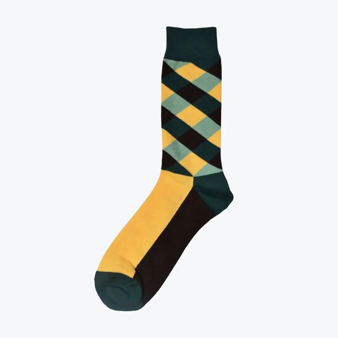 Colorful argyle pattern sock o