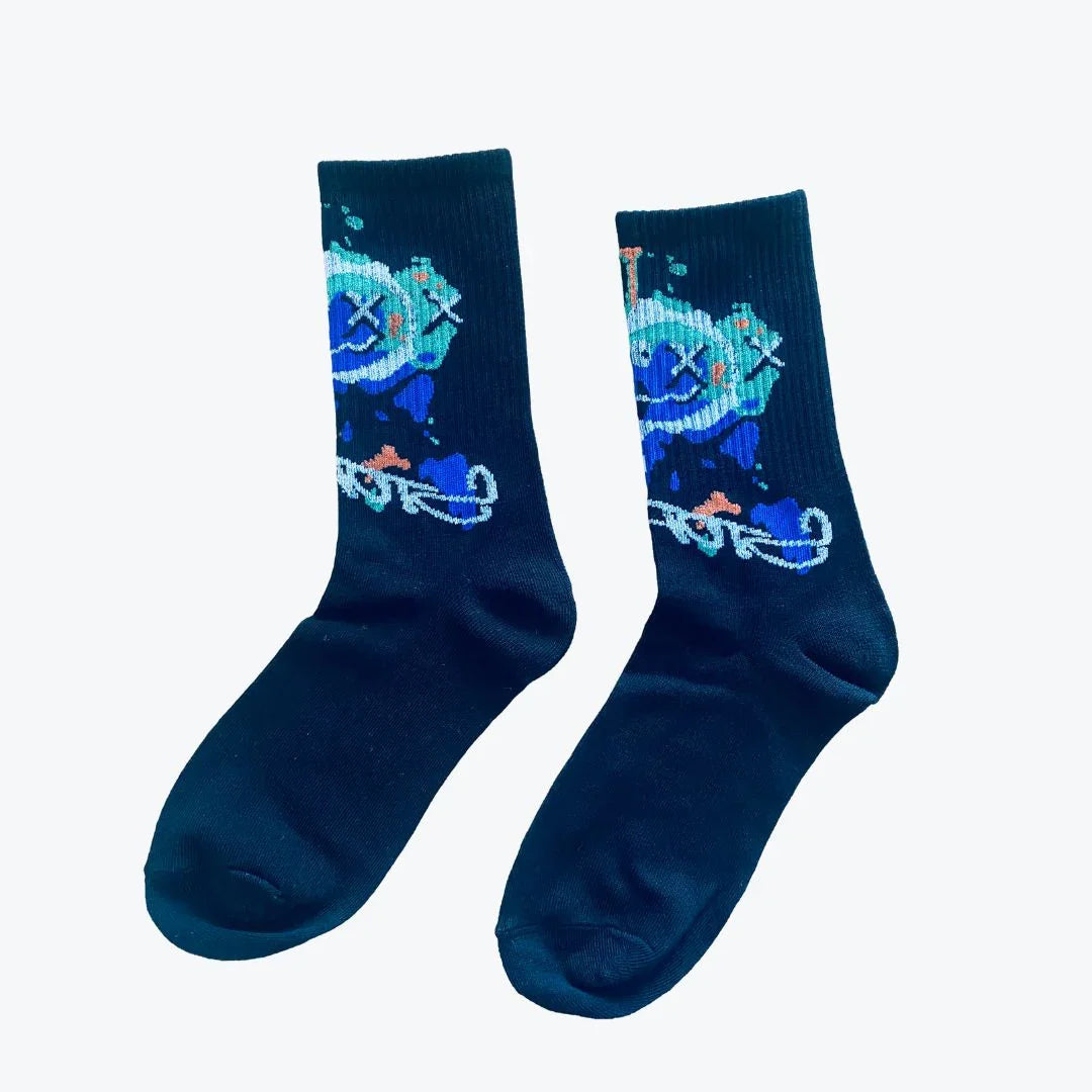 Pair of navy blue socks 