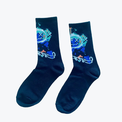 Pair of navy blue socks 