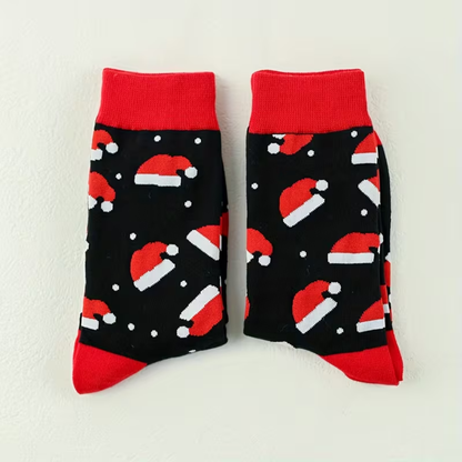 Santa Hat Pattern Socks