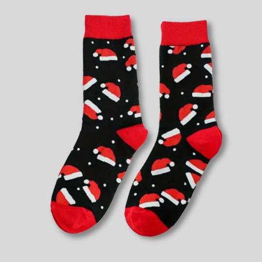 Santa Hat Pattern Socks